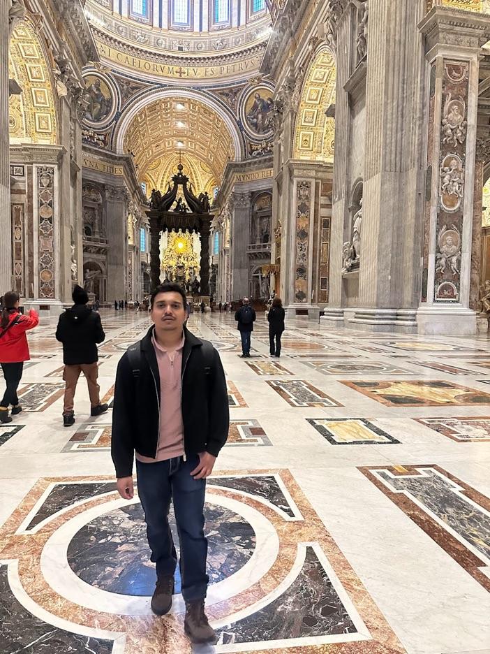 Standing inside St Peter's Basilica